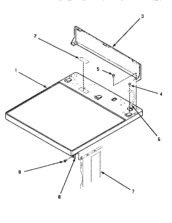 CABINET TOP & C.H. REAR PANEL