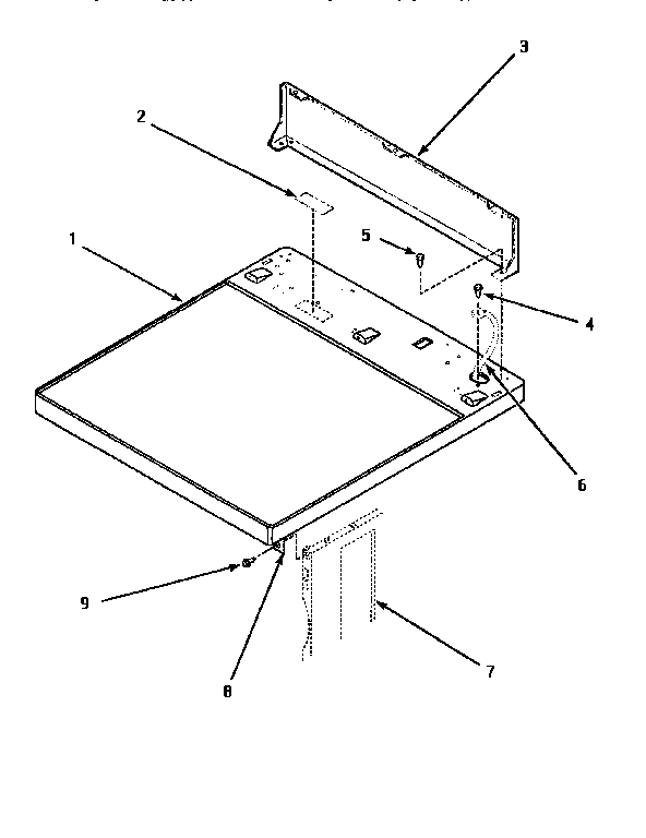 CABINET TOP & C.H. REAR PANEL