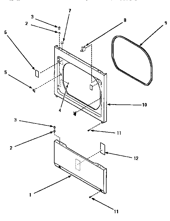Lower access, front panel & seal