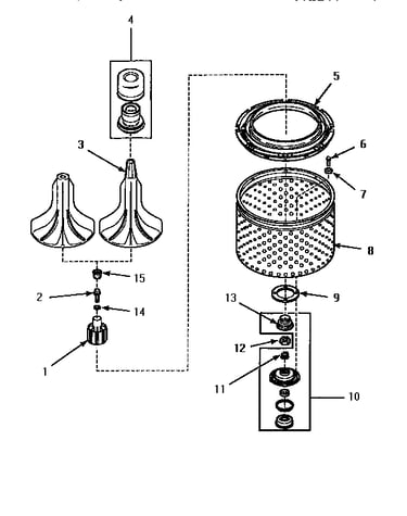 Agitator, washtub & hub