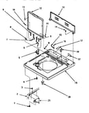 Cabinet top, door & c.h. rear panel