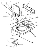 Cabinet top, loading door & c.h. rear panel