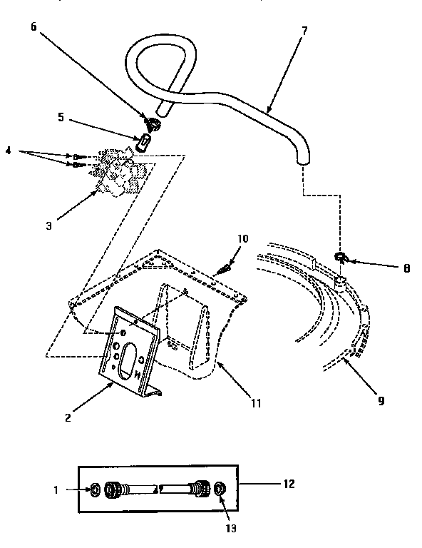 Inlet hose & mixing valve mount