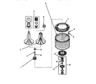 Amana AWM472W2 agitator, washtub & hub diagram