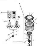 Agitator, washtub & hub