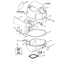 Craftsman 225582500 cowl assembly, top/bottom diagram