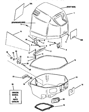Cowl assembly, top/bottom