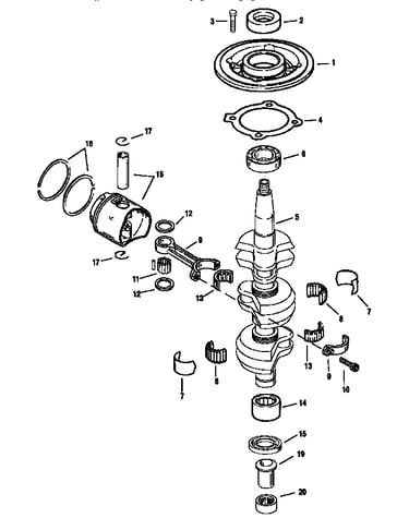 Crankshaft and piston