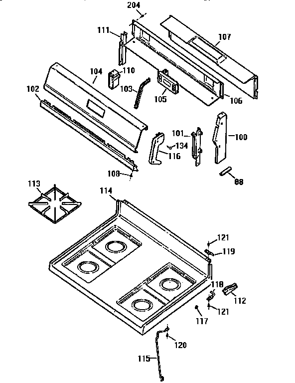 CONTROL PANEL/MAIN TOP