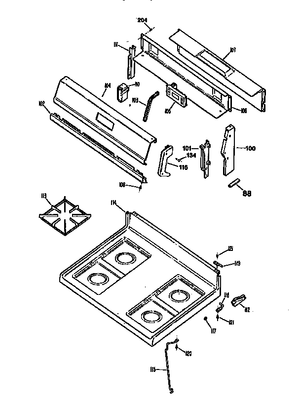 Control panel/main top