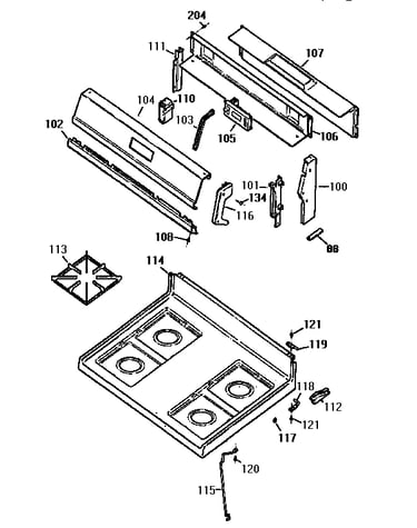 Control panel/main top