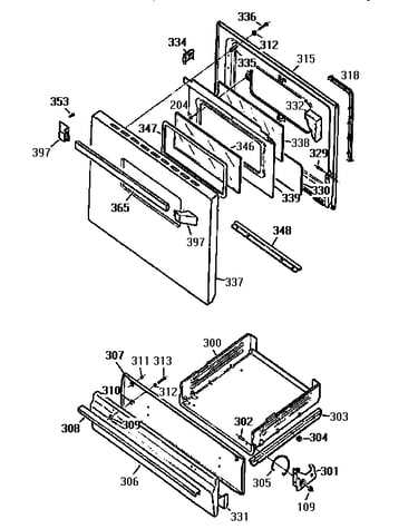 Door and broiler