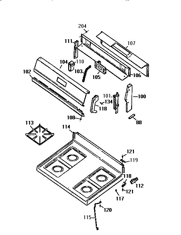 CONTROL PANEL/MAIN TOP