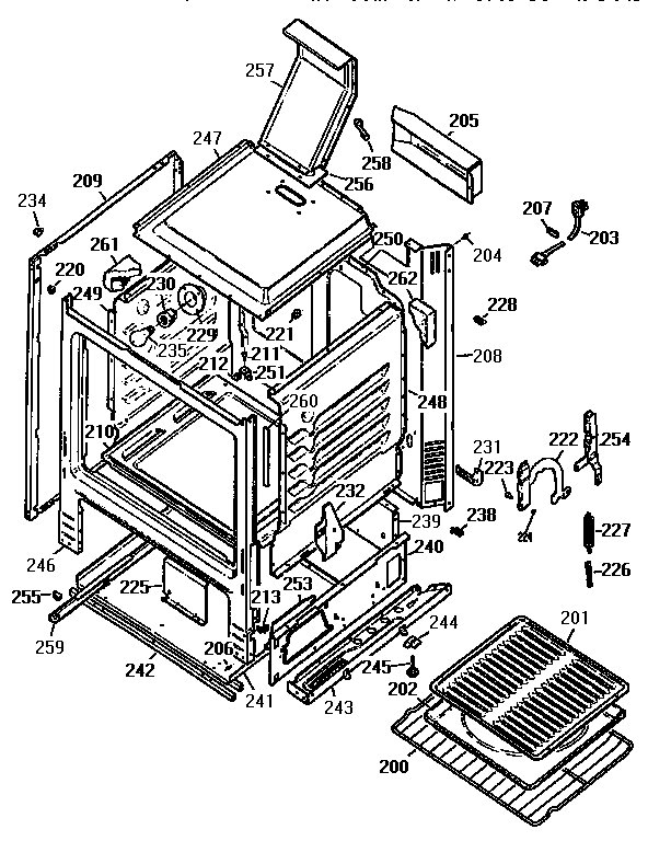 Oven body