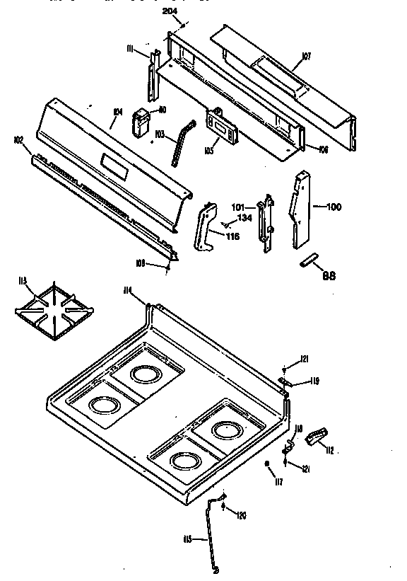 Control panel/main top