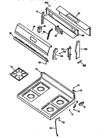 Control panel/main top