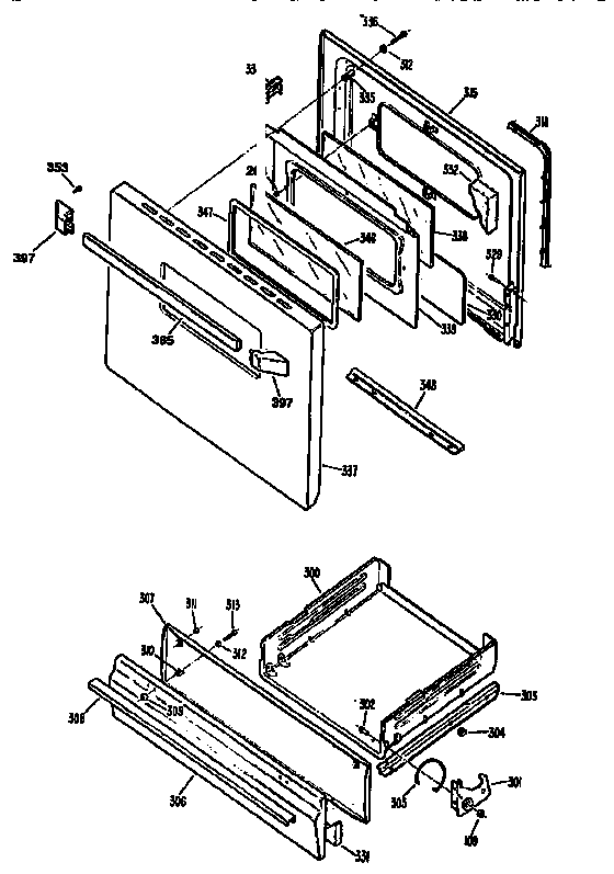 Door and broiler