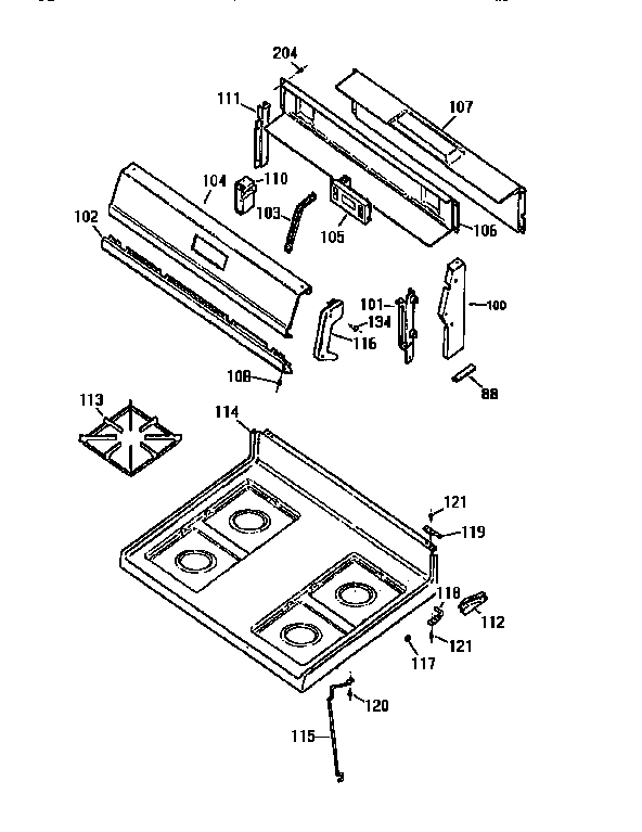 CONTROL PANEL/MAIN TOP