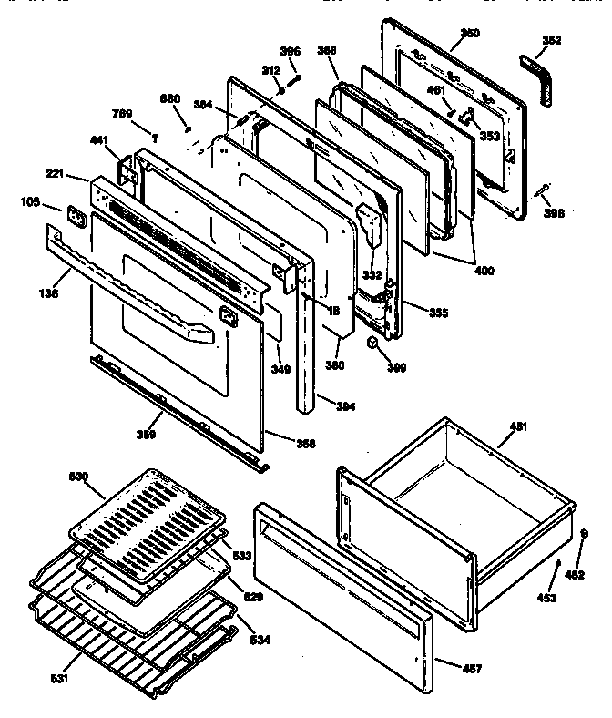 Door and drawer