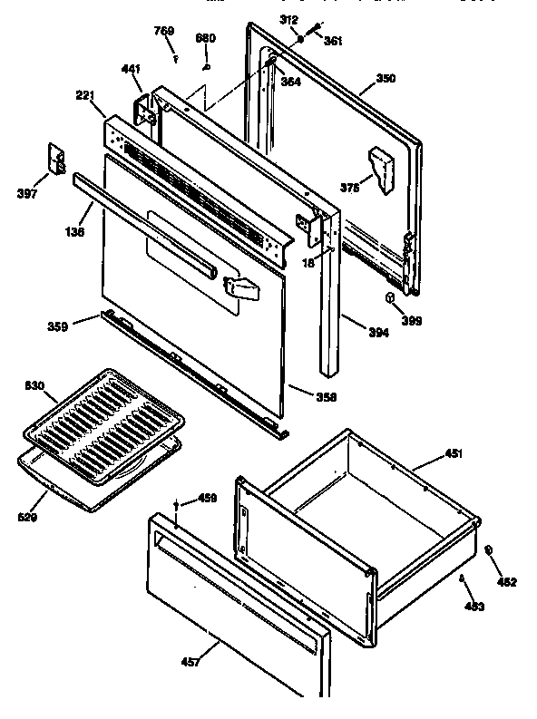 Door and drawer