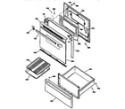 GE JBS17GV1 door and drawer diagram