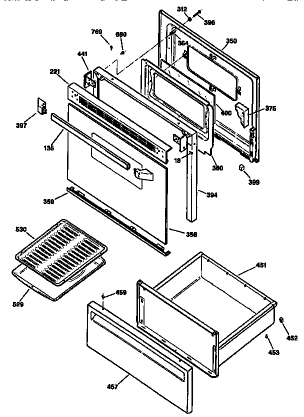 Door and drawer