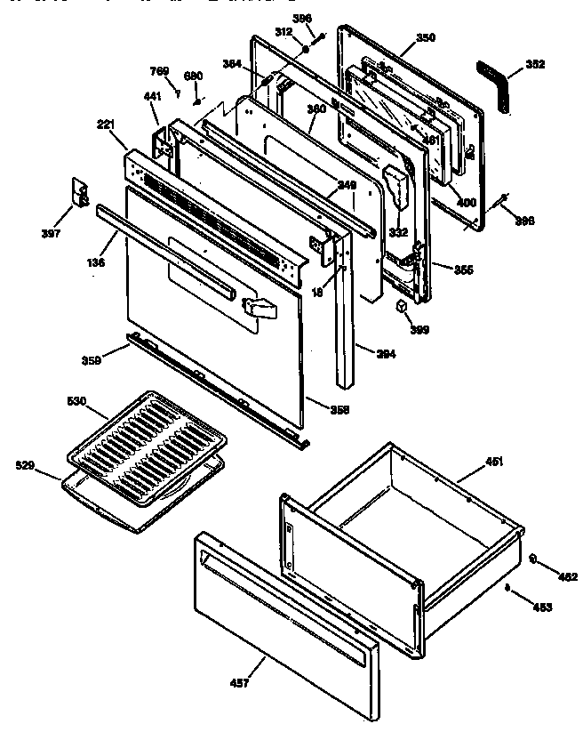 Door and drawer
