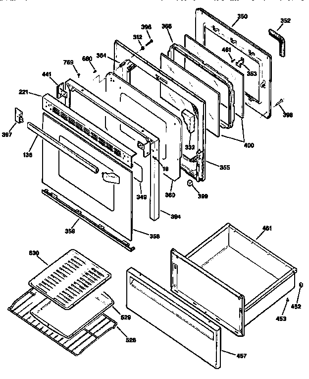 Door and drawer