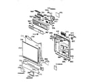 GE GSD1180X66WW control panel and front diagram