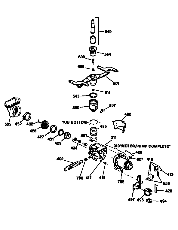 MOTOR AND PUMP ASSEMBLY