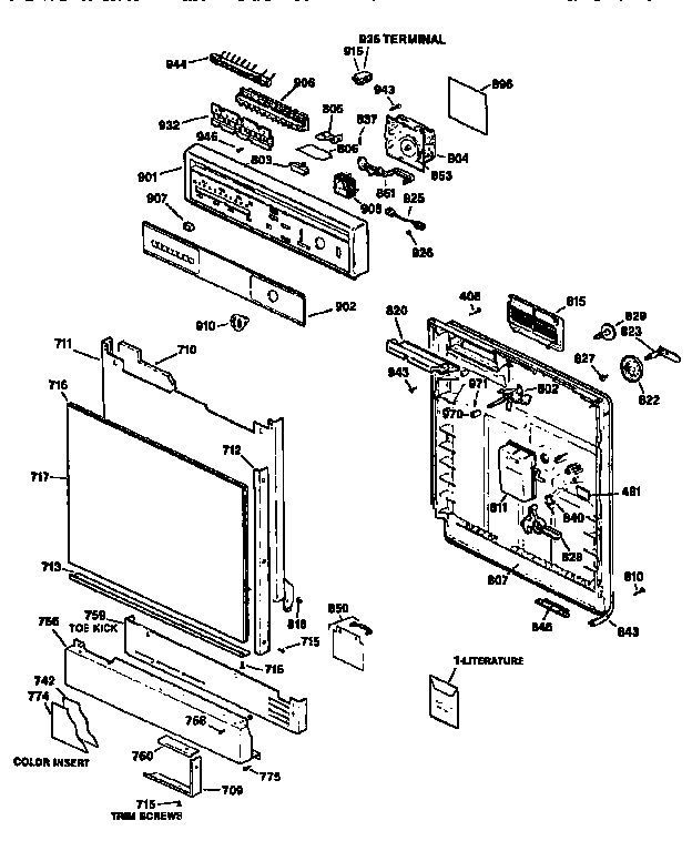 Control panel and front