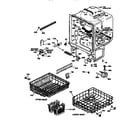 GE GSD1350X66 tub assembly diagram