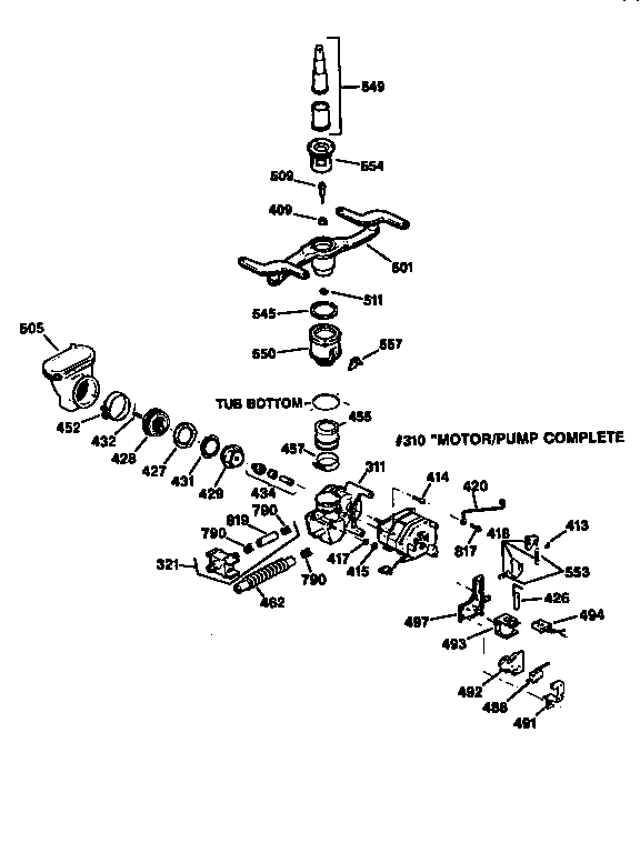 Motor-pump mechanism