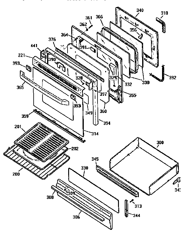 Door and drawer