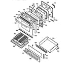 GE JGBP79AEV2AA door and drawer diagram