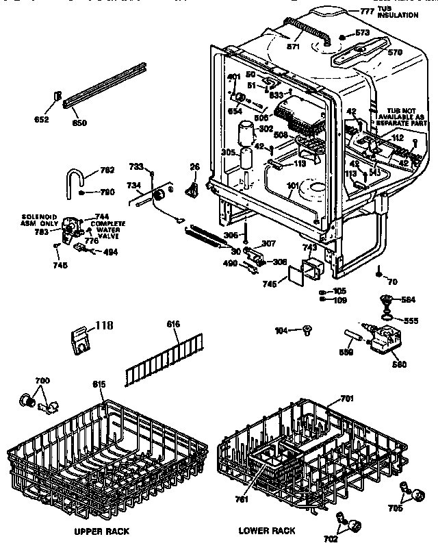 TUB AND RACK