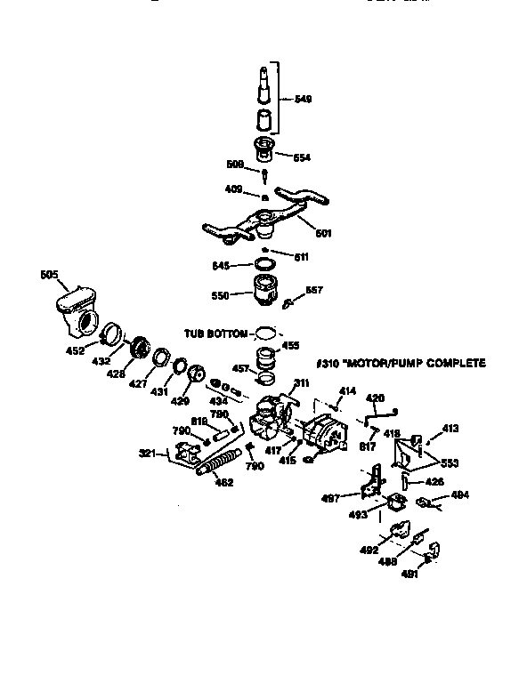 Motor-pump mechansim