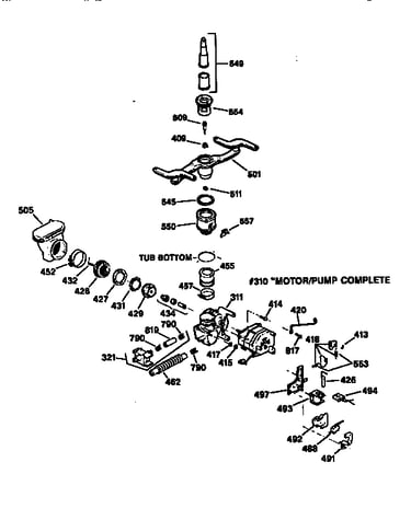 Motor-pump mechanism