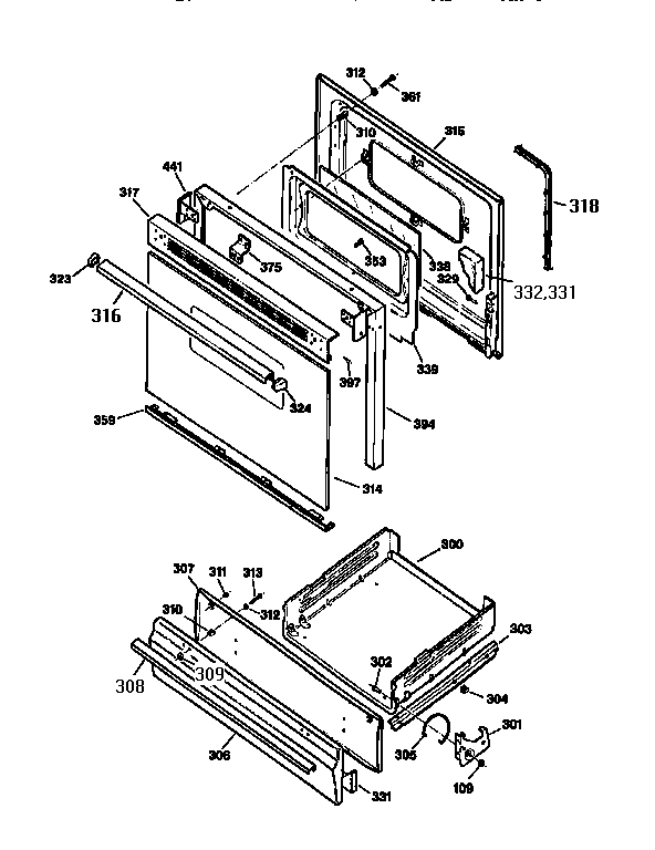 Door and drawer