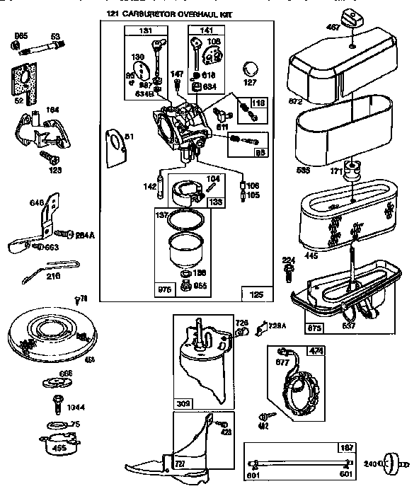 Carburetor overhaul kit