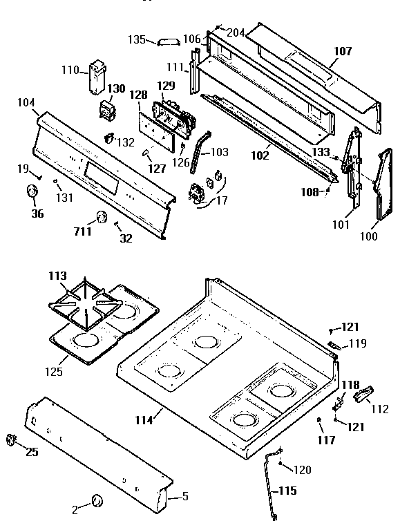 Control panel and cooktop