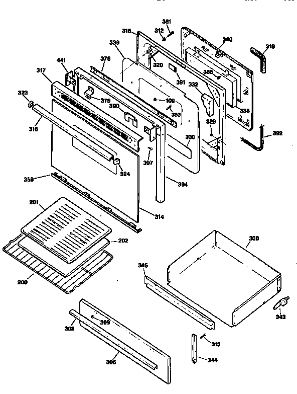 Door and drawer