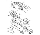 Kenmore 1069557913 motor and ice container diagram