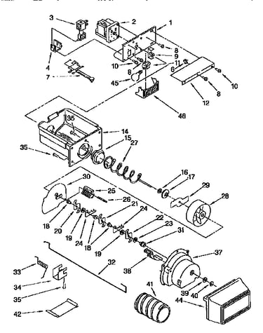 Motor and ice container