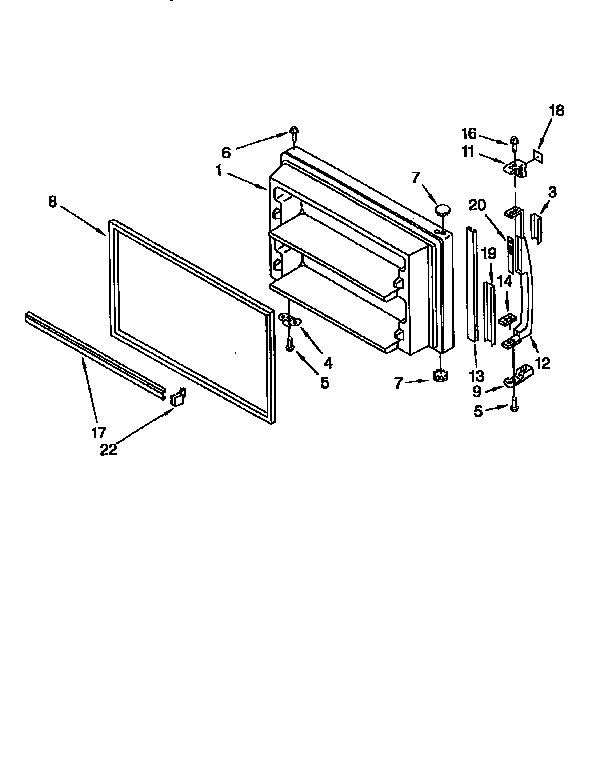 Freezer door