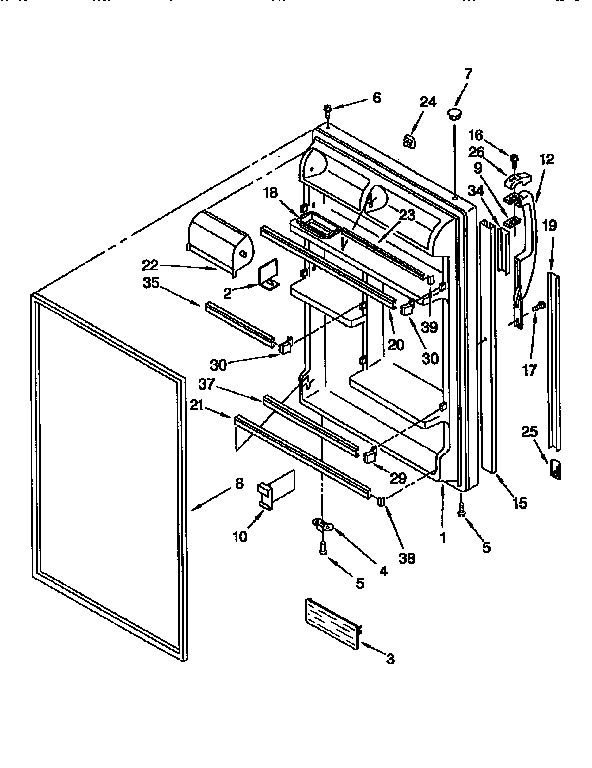 Refrigerator door
