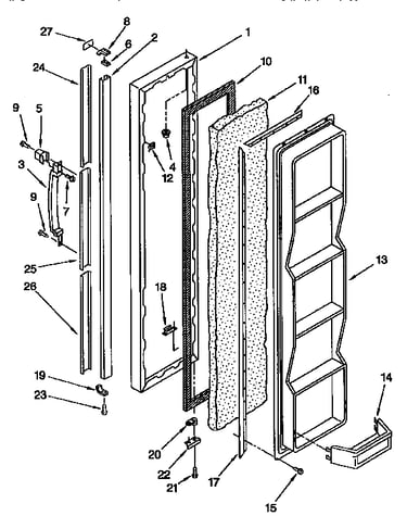Freezer door