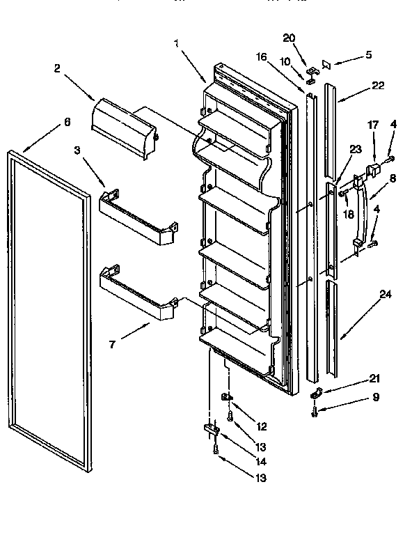 Refrigerator door