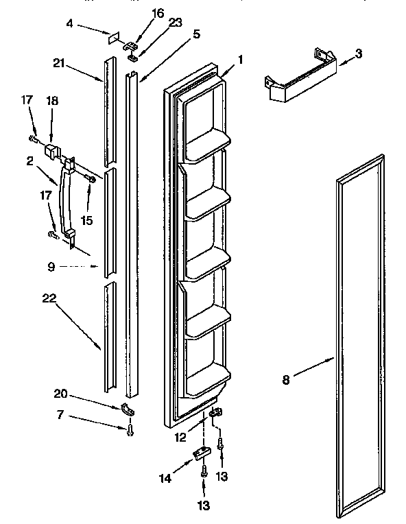 Freezer door