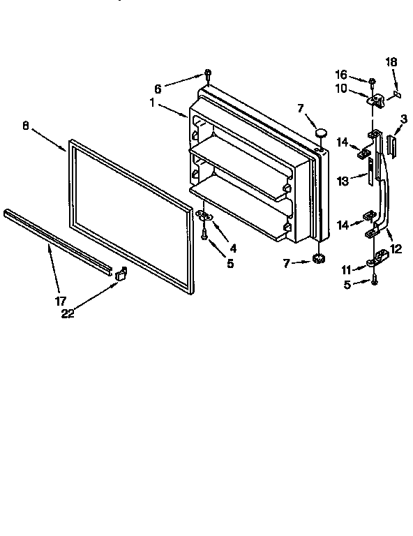 Freezer door